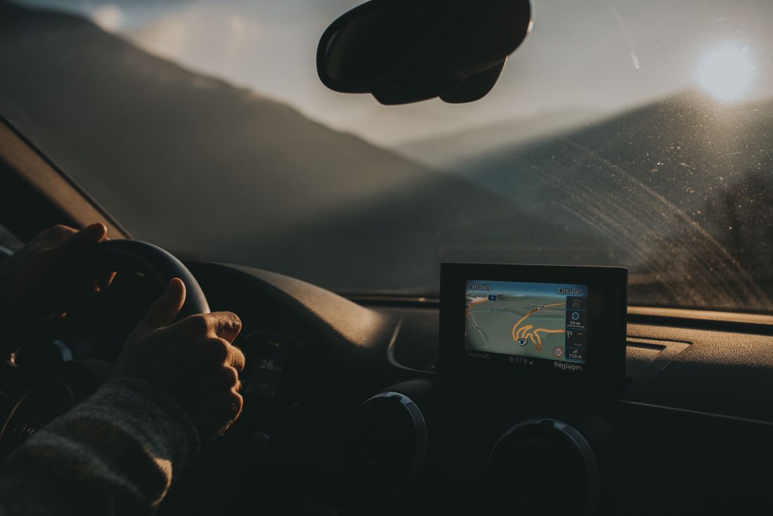 Free stock image of Man Driving With GPS