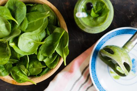 Making Spinach Smoothie