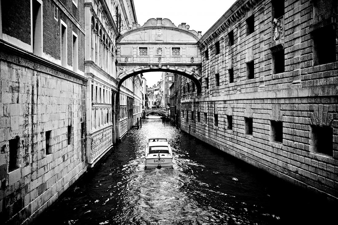 Free stock image of Venice in Black & White