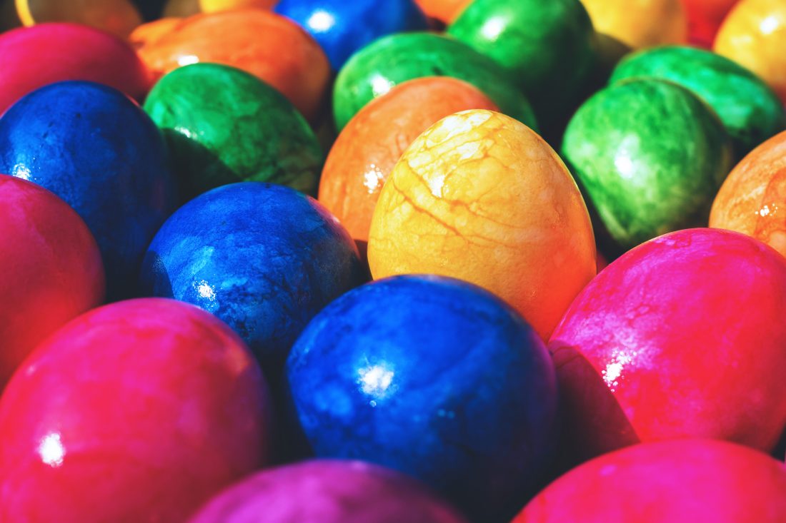 Free stock image of Vibrant Easter Eggs