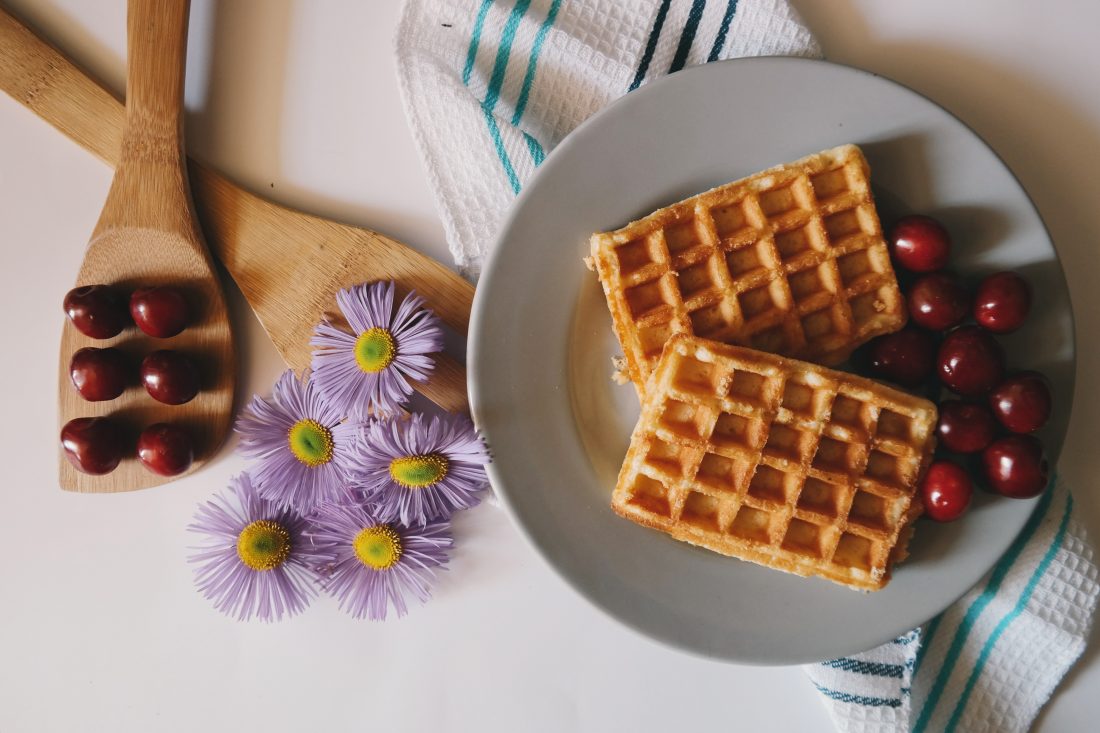 Free stock image of Waffles on Plate