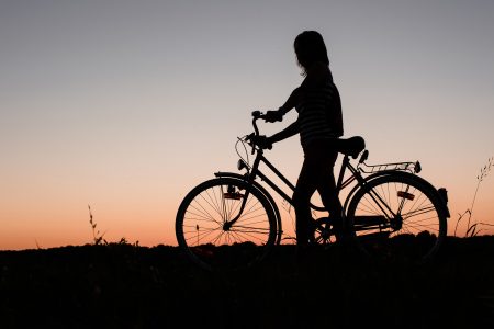 Girl with Bicycle