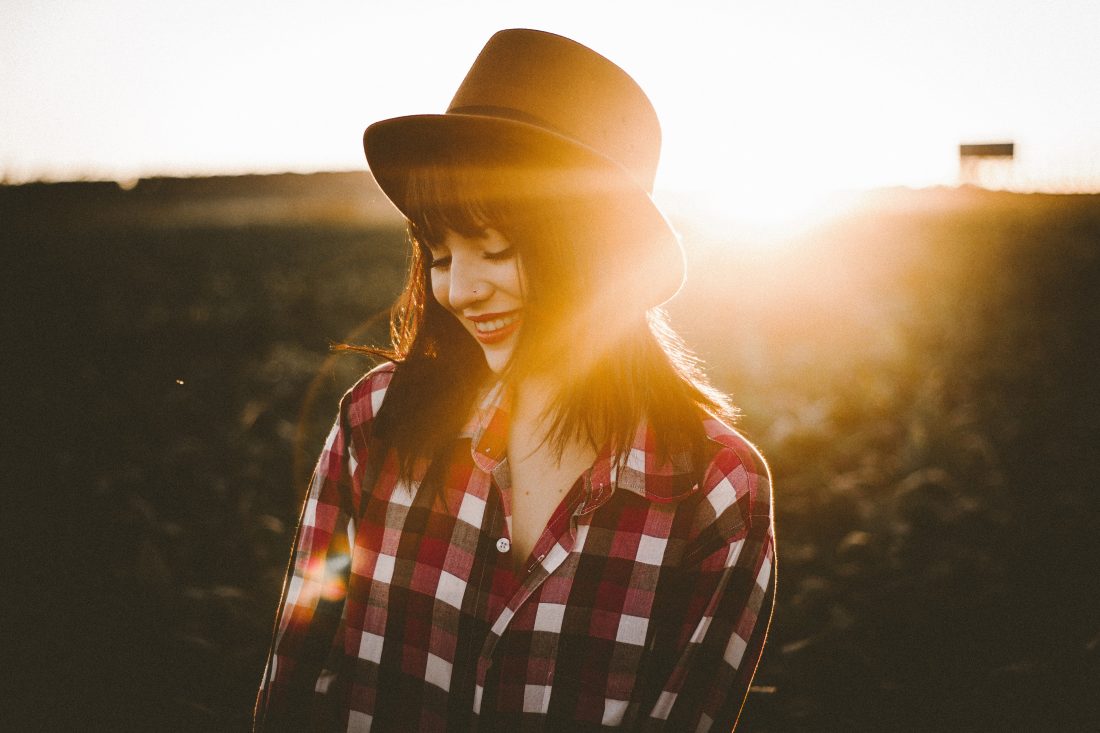 Free stock image of Hat & Female Smile