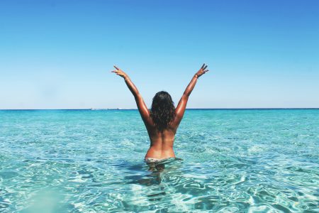 Woman In Summer Ocean