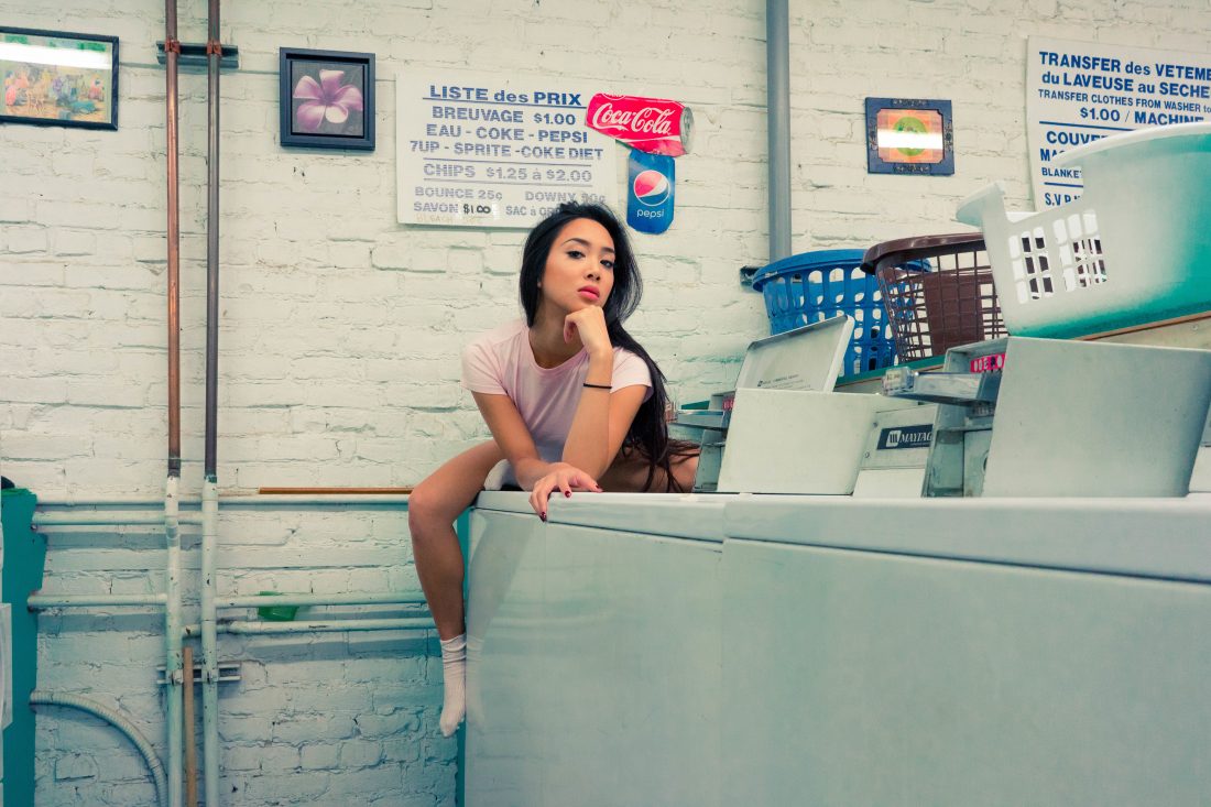 Free stock image of Woman in Laundrette