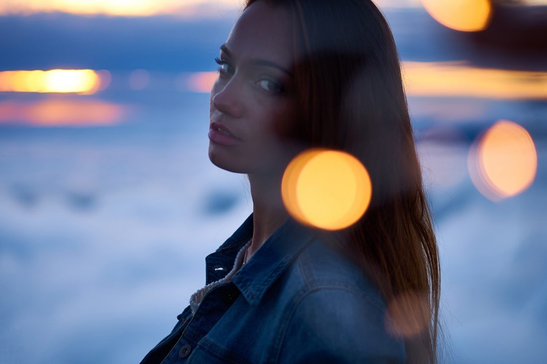 Free stock image of Woman in Sunset Light