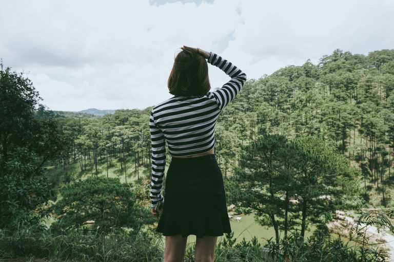 Woman Enjoying Scenery Royalty-Free Stock Photo