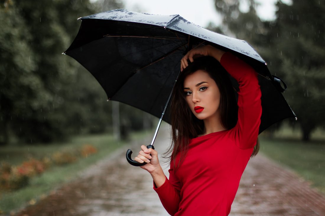 Free stock image of Woman Holding Umbrella