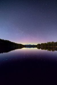 Aurora Lake Reflection