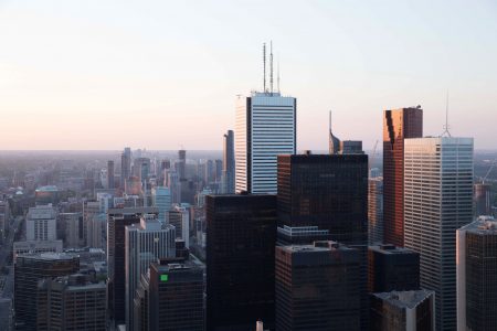 Aerial City Skyscrapers