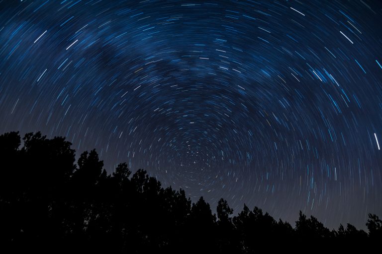 Milky Way Star Trails Royalty-Free Stock Photo