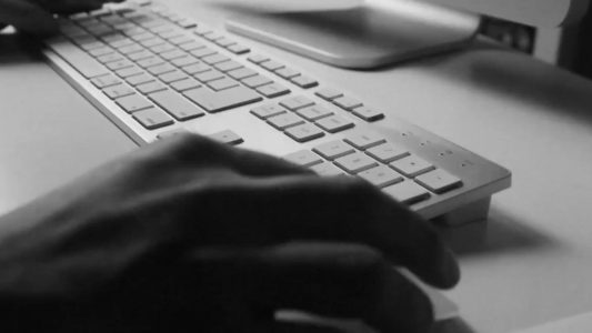 Man Working on Computer