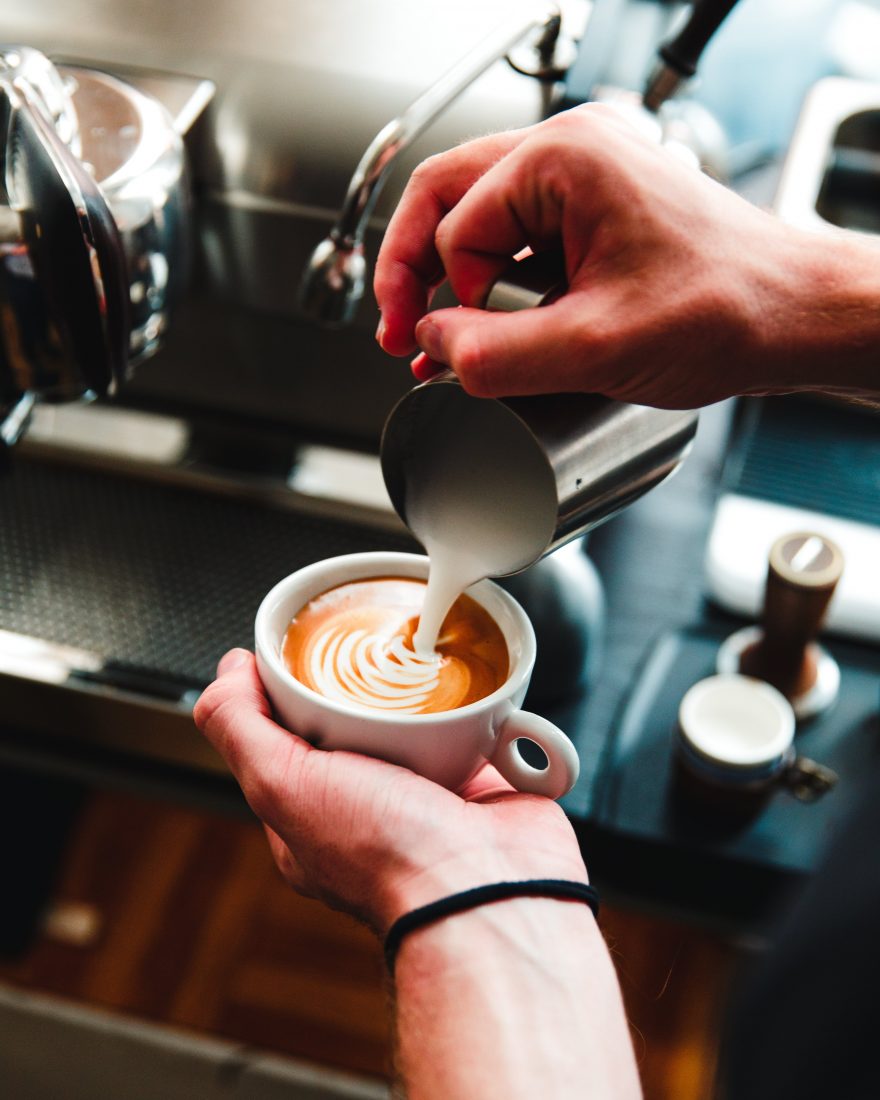Free stock image of Barista Pouring Milk