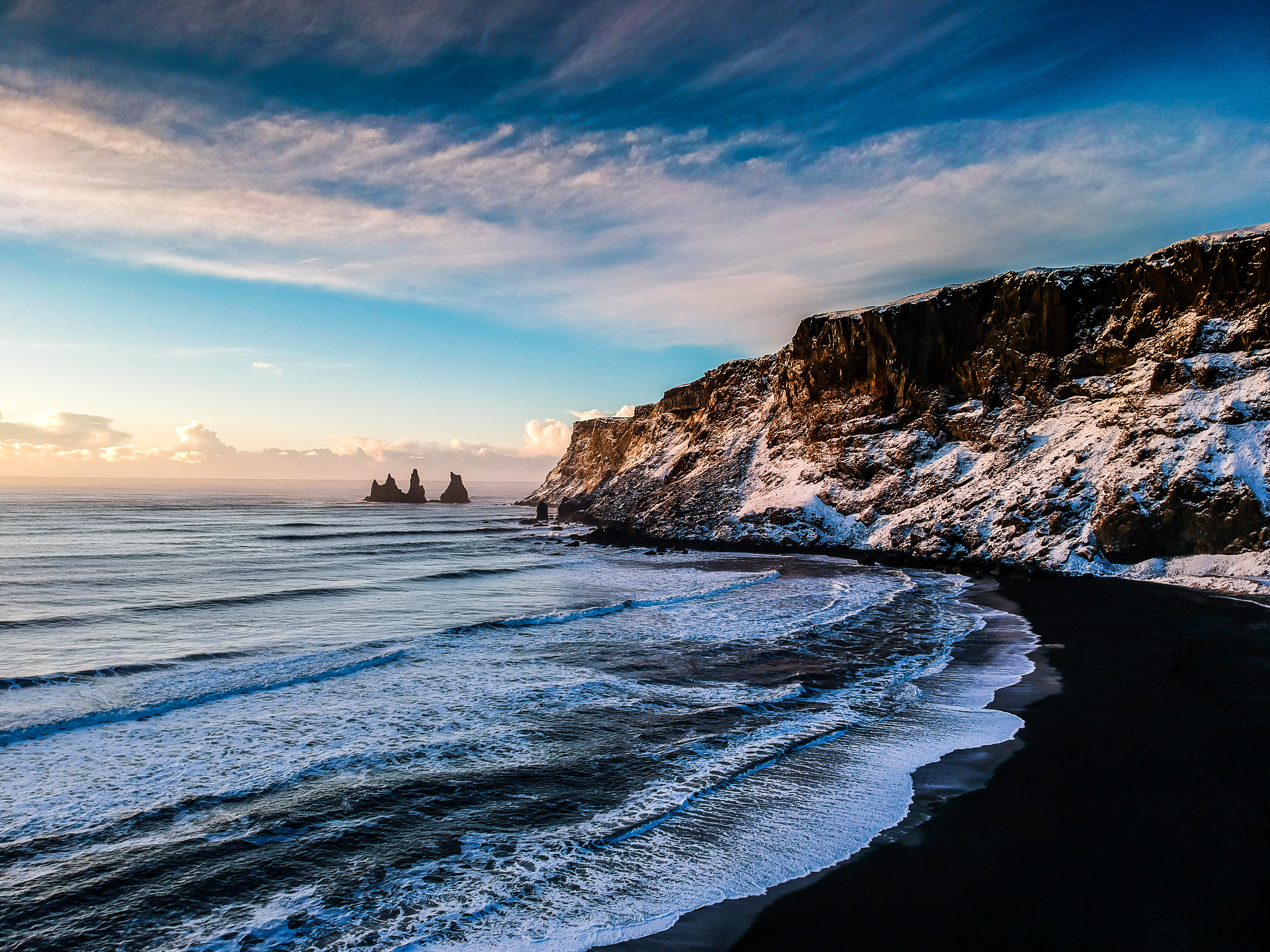 Black Sand Beach Royalty-Free Stock Photo and Image