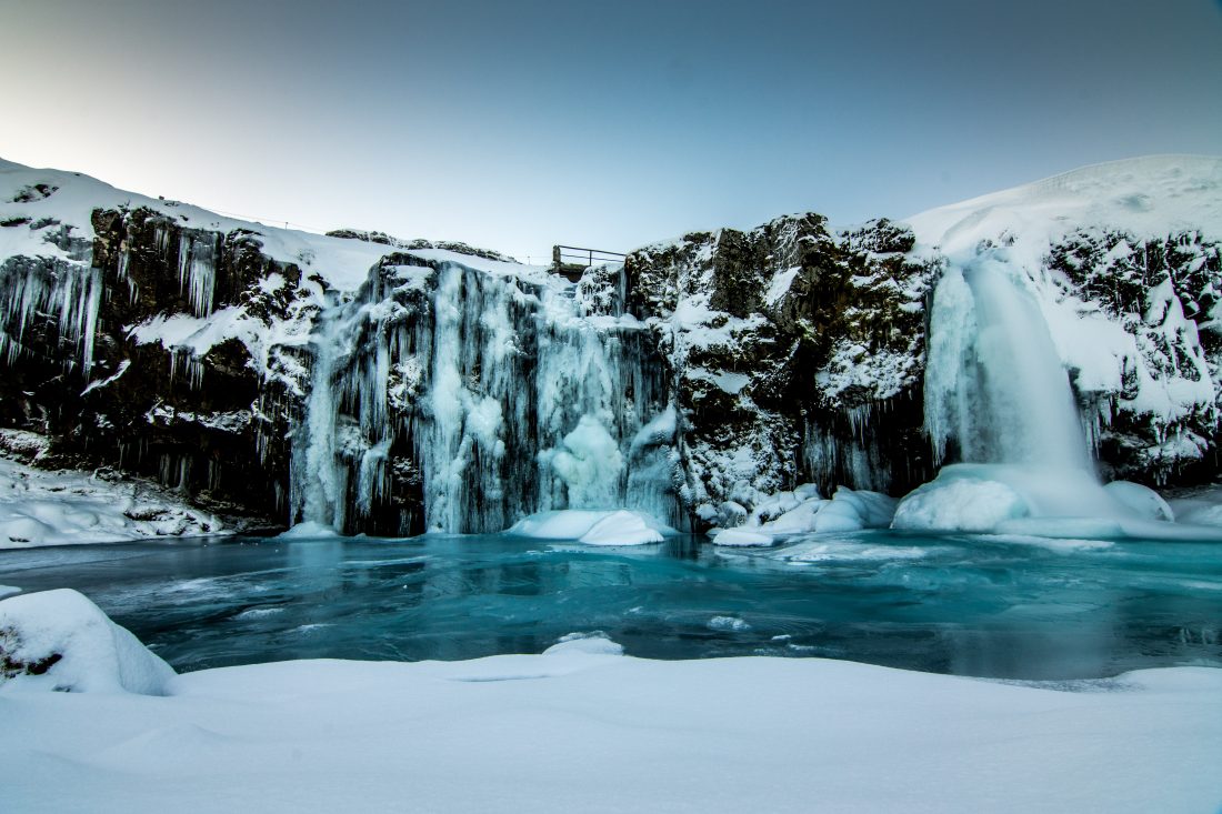 Free stock image of Frozen Waterfall