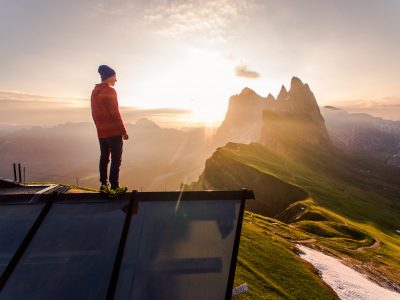 Hiker Sunrise View