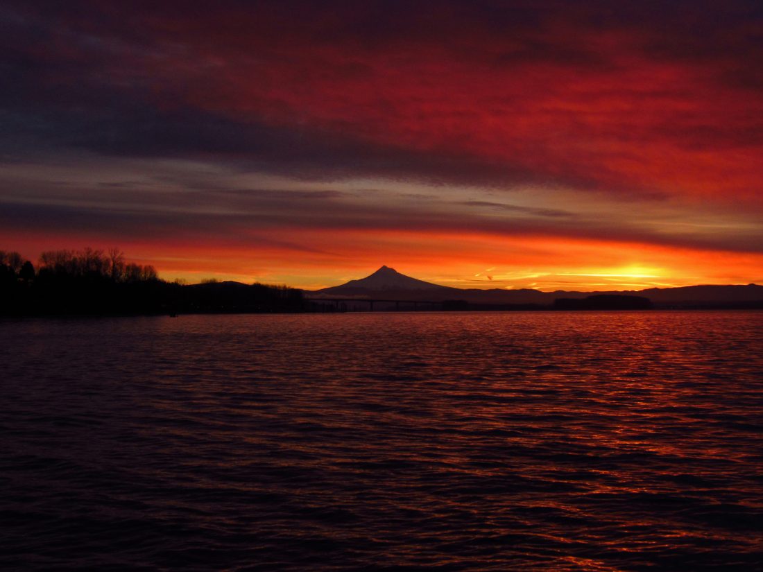 Free stock image of Mountain Lake Sunset