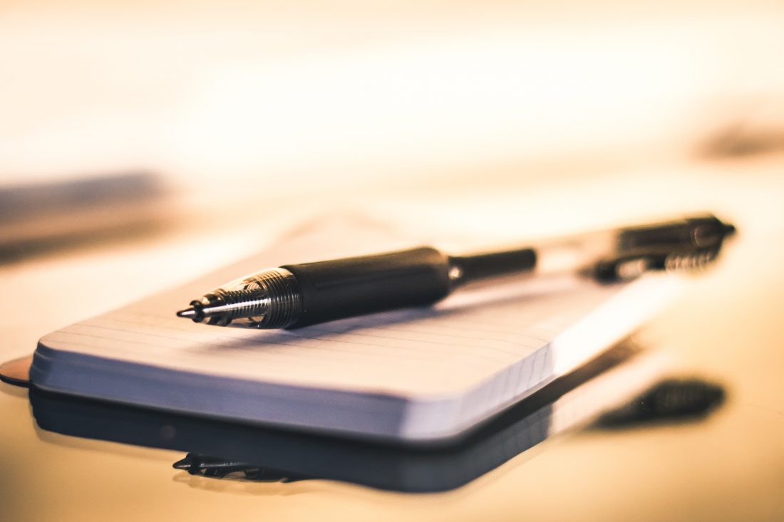 Free stock image of Notepad and Pen