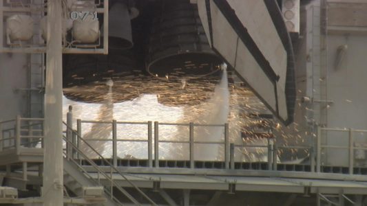 Space Shuttle Taking Off