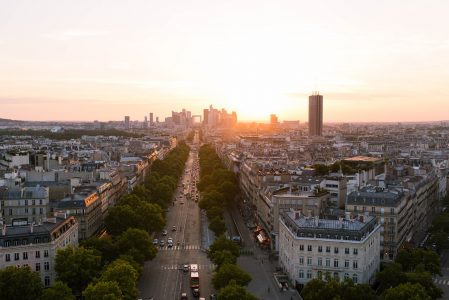 Aerial City Sunset