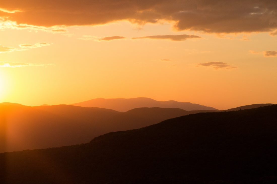 Free stock image of Warm Mountain Sunset