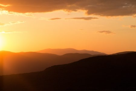 Warm Mountain Sunset Royalty-Free Stock Photo