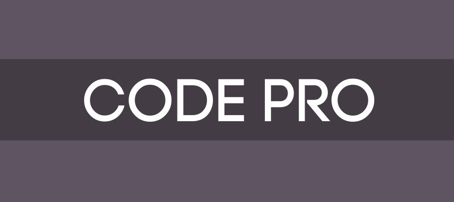 Code Pro font example