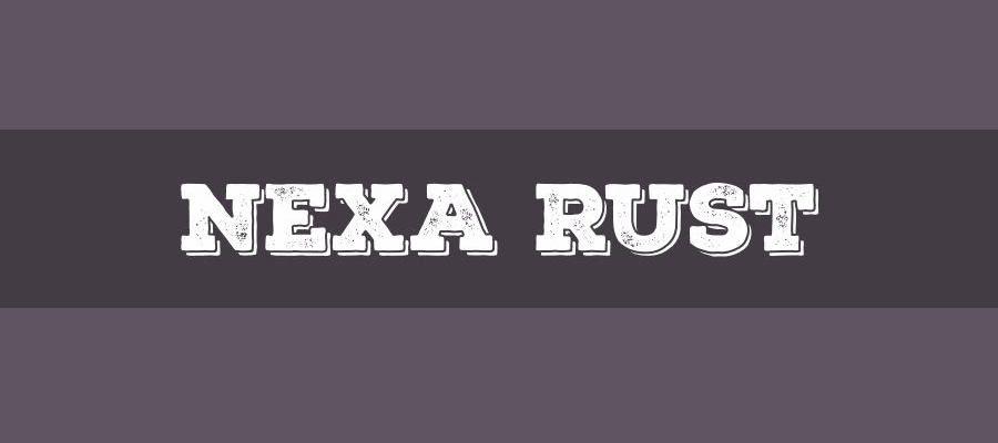 Nexa Rust font example