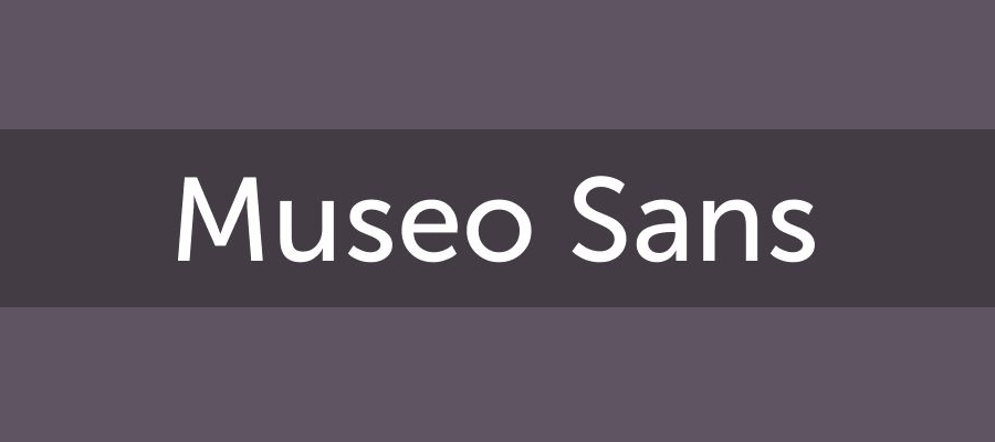 Museo Sans font example