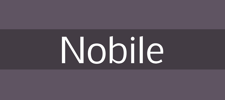 Nobile font example