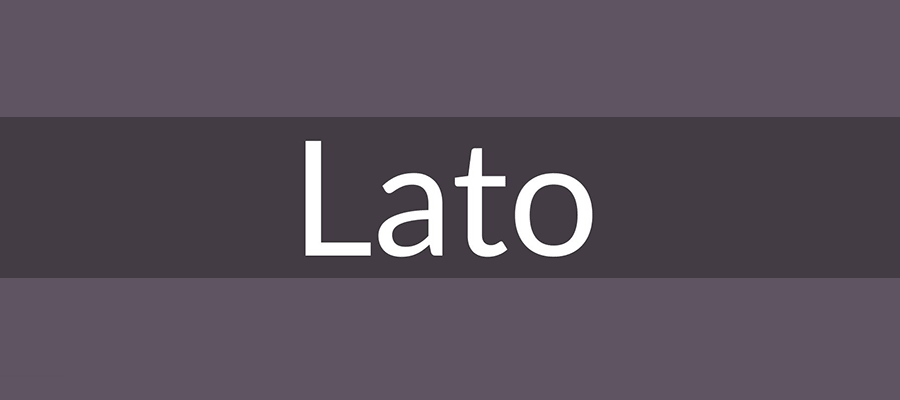 Lato font example