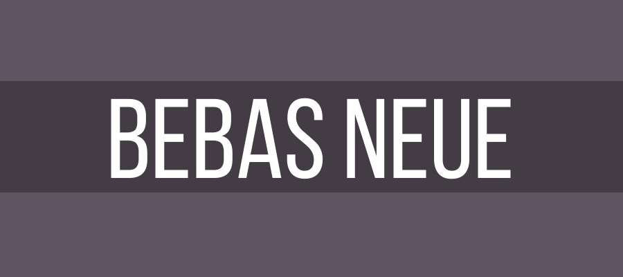 Bebas Neue font example