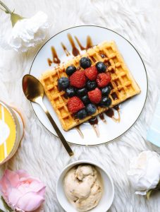 Flatlay Berry Waffles