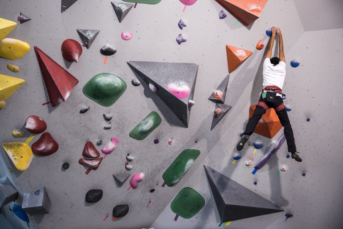 Free stock image of Indoor rock climber
