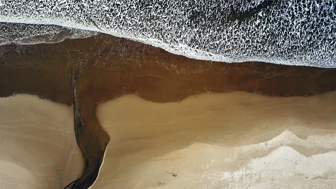 Free stock image of Beach Aerial Waves