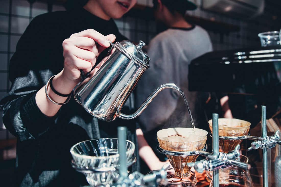 Free stock image of Barista Pouring Coffee