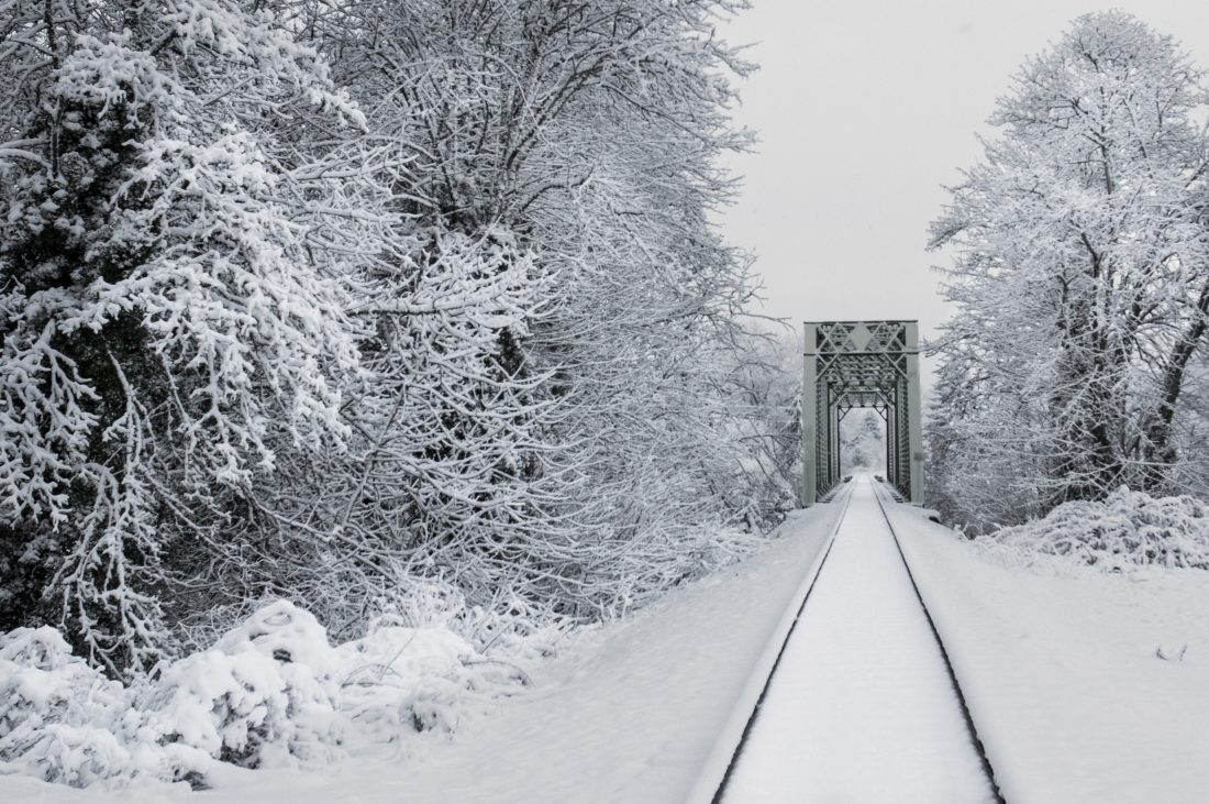 Free stock image of Snowy Train Tracks