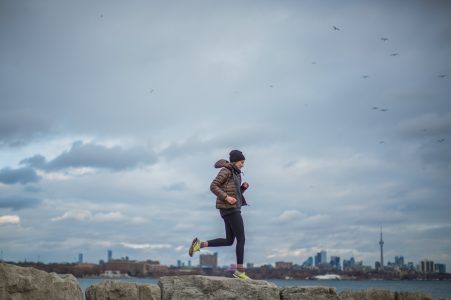 Woman Running in the City