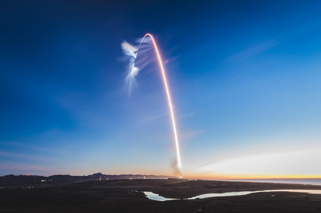 Free stock image of Rocket Light Trail