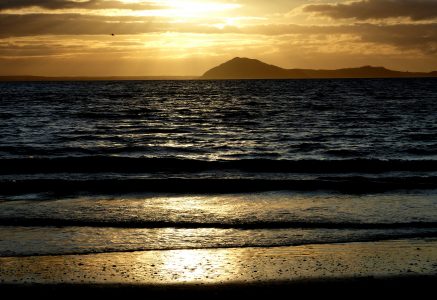 Ocean Waves and Sunset