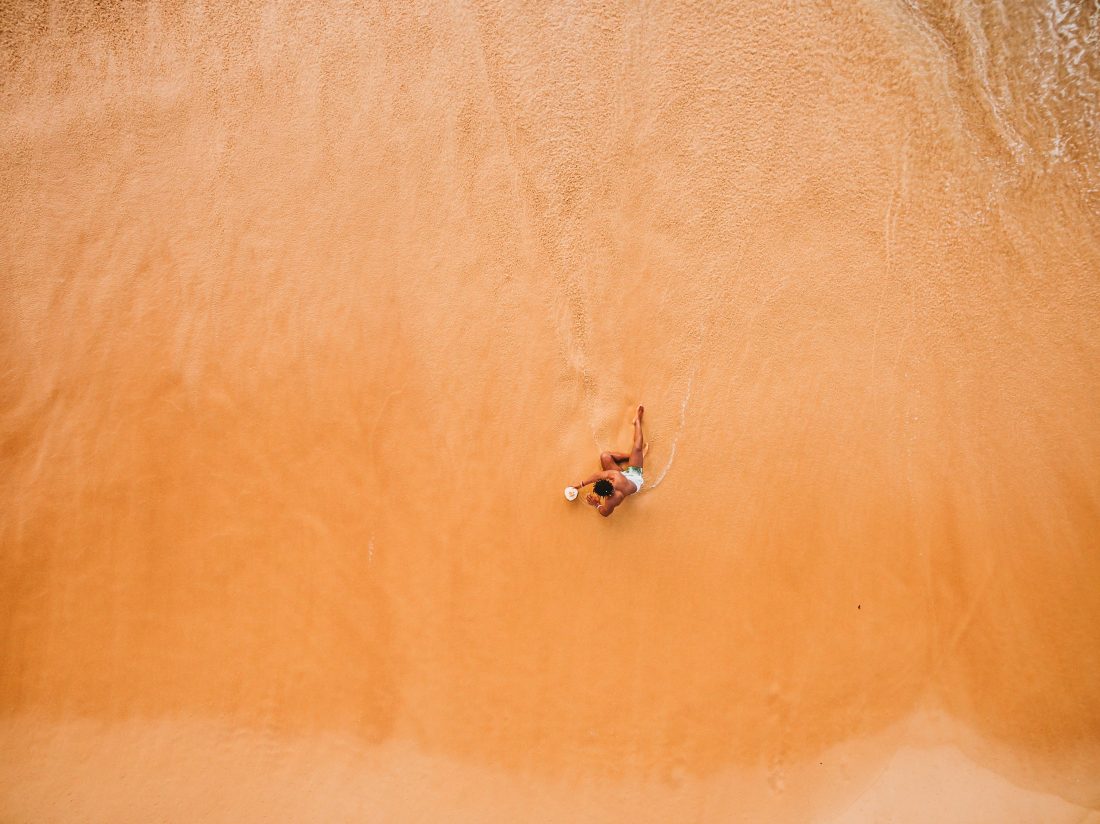 Free stock image of Beach Aerial Man