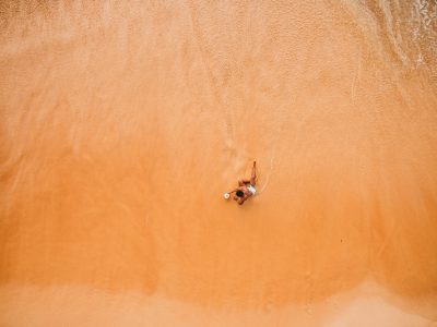 Beach Aerial Man