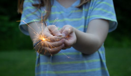 Holding Sparklers