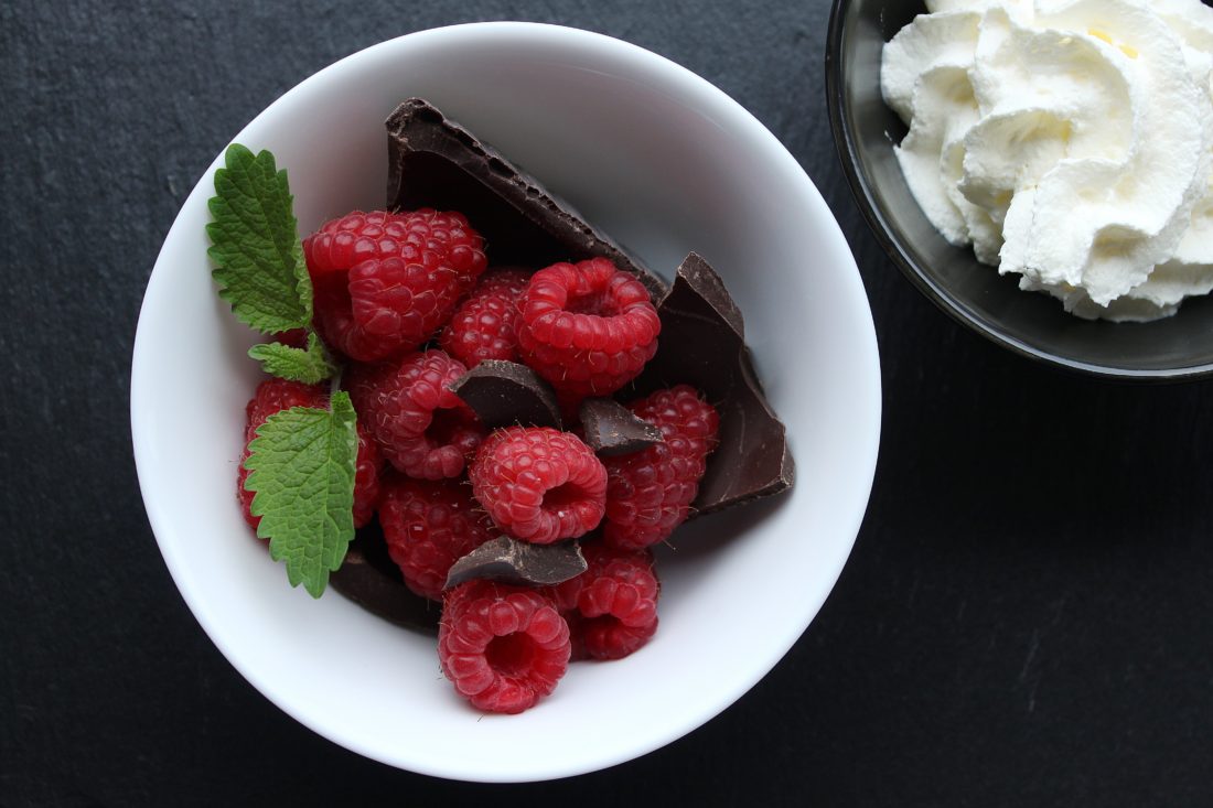 Free stock image of Raspberries Chocolate Dessert