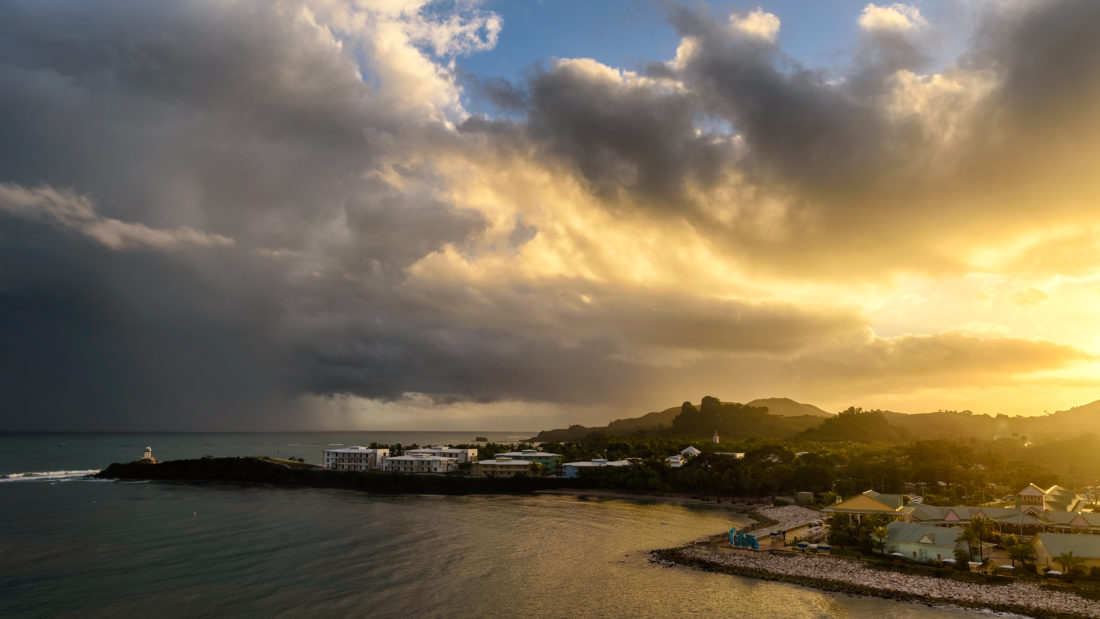 Free stock image of Aerial Beach Sunset