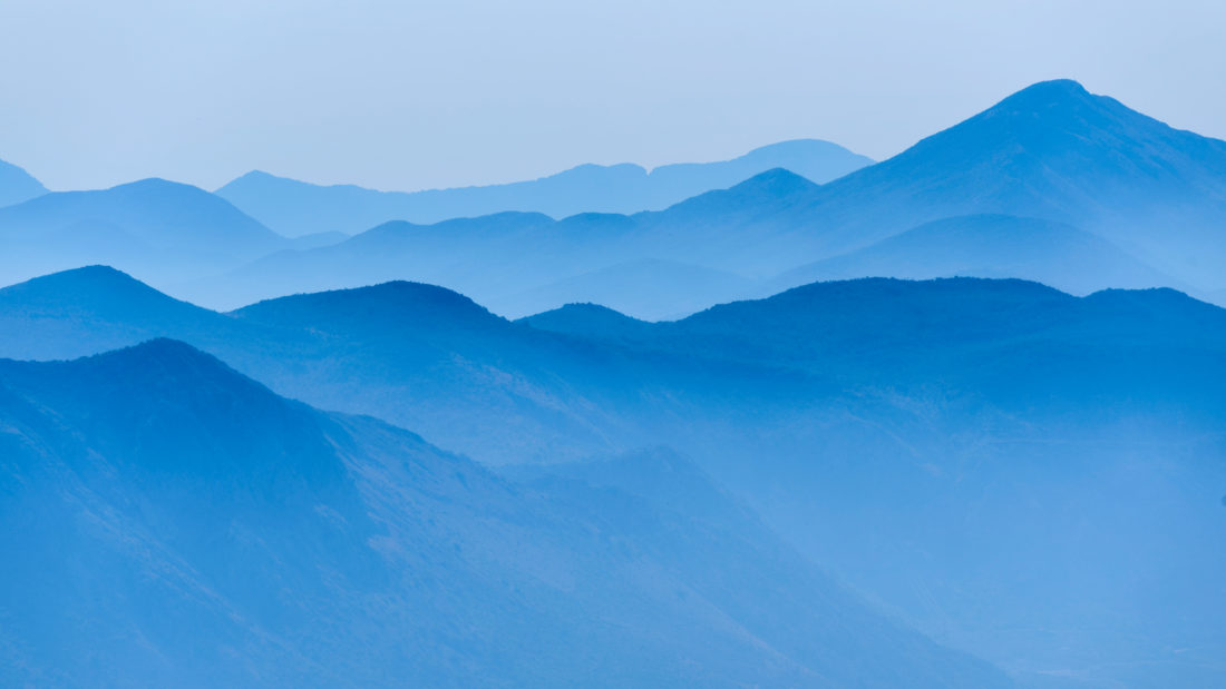 Blue Distant Mountains Royalty-Free Stock Photo