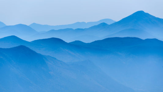 blue distant mountains - free blue photos