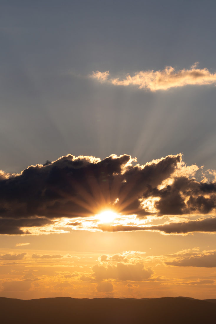 Sun Rays Clouds Royalty-Free Stock Photo