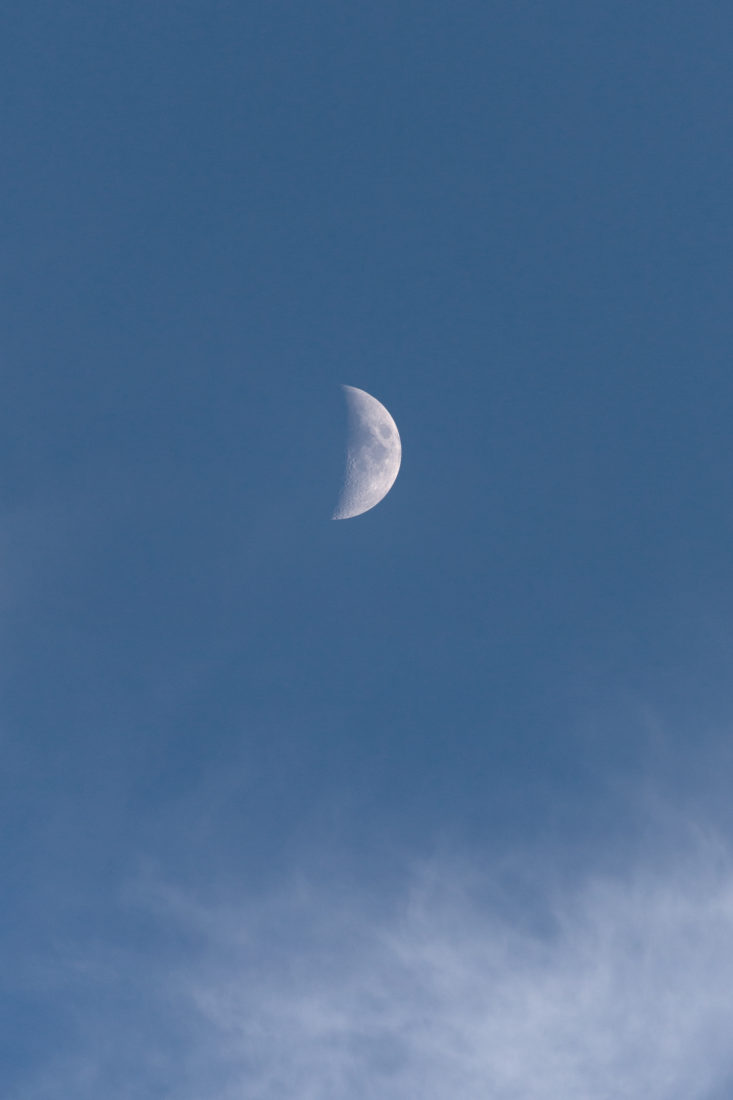 Free stock image of Moon Blue Sky