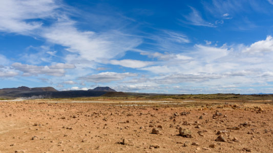 Cloudy Desert Landscape